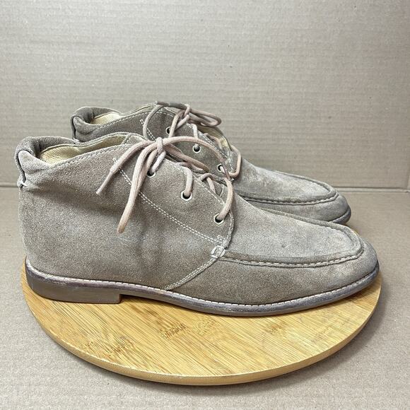 UGG Via Lungarno Tan Suede Moc Toe Ankle Chukka Boots Mens 10.5 Sheepskin Lined main image 6